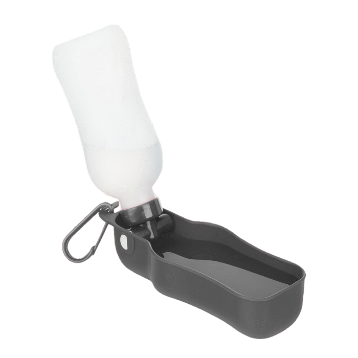 Trixie Travel Bottle with Bowl for Dogs and Cats (Black/White) - Image 1